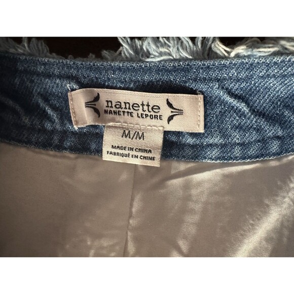 Nanette Lepore New Pink Tweed Jacket with Fringe Denim Trims Size M - Picture 6 of 7